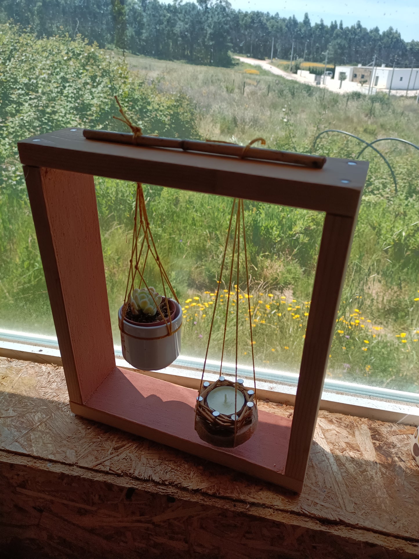 Quadro planta e vela suspenso